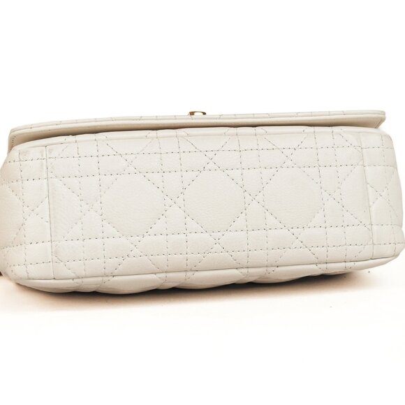 Christian Dior Small Dior Caro Ivory Cannage Calfskin Crossbody - Picture 5 of 13